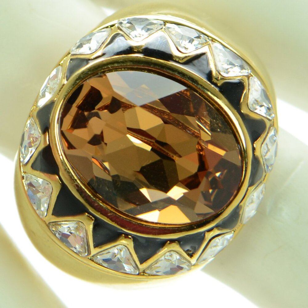 Kenneth Jay Lane Kjl Crystal Cocktail Ring - image 4